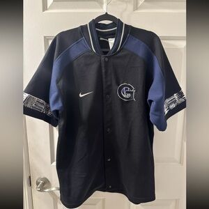Vintage Nike Georgetown Hoyas Basketball Warm Up Snap Up Medium Jersey